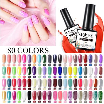 80 Colors Gel Nail Polish 8ML Semi Permanent Gel Lacquer Soak Off UV Gel for Nail Art