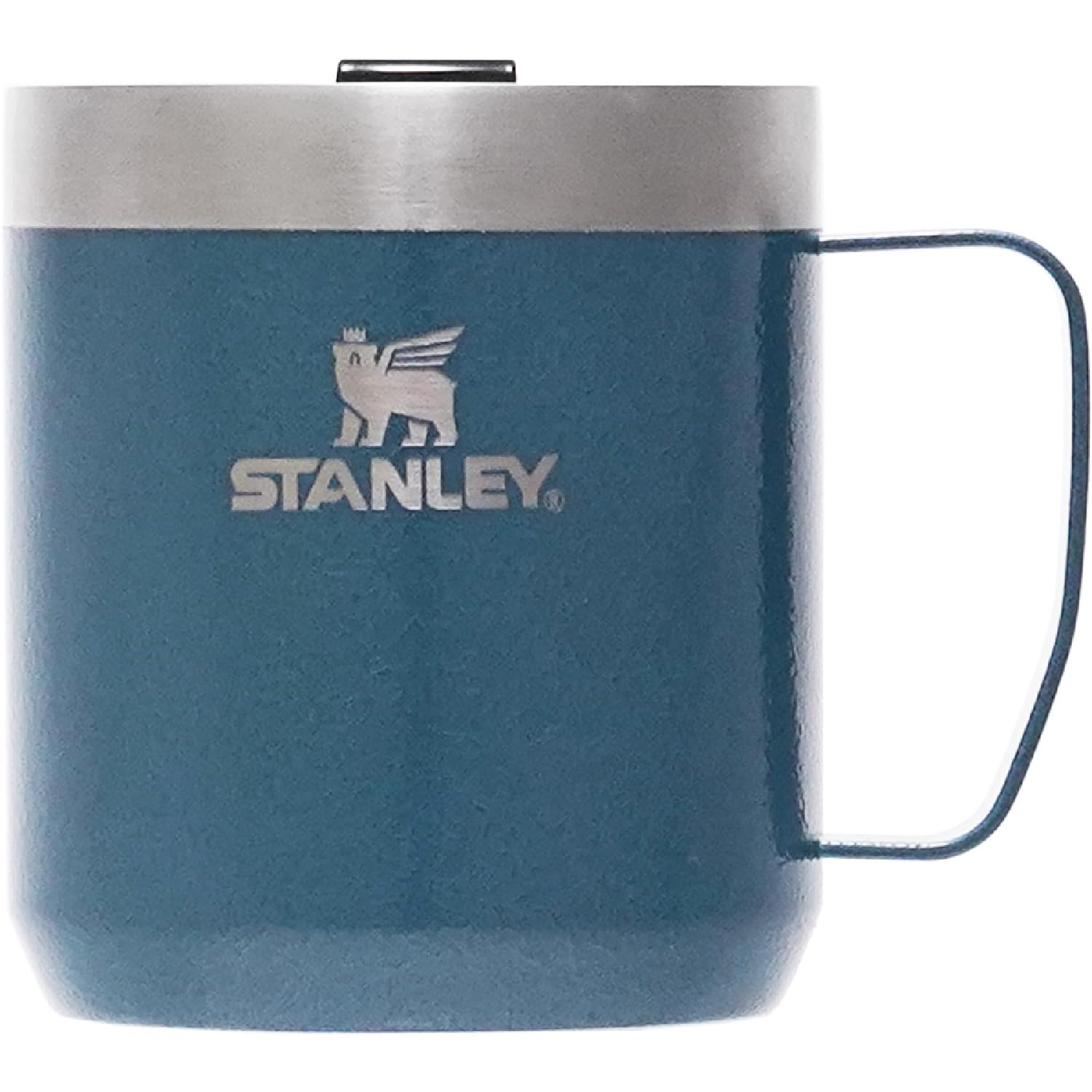 

STANLEY Classic Vacuum Hammertone Lake Ideal for Outdoor Dishwasher Warranty Japanese Mug, 0.35L, Blue, Insulated, Handle, Activities, Camping, Safe,