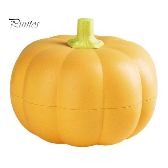 

Подставка для закусок из тыквы с крышкой, подставка для фруктов в виде тыквы, прочный органайзер для хранения вилок, декор для вечеринки на Хэллоуин, День благодарения, осенняя вечеринка, поднос для конфет жёлтый