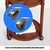 Top Plate Casters Replacement Low Noise 360 Degree Furniture Castors Wheel Quiet Small Casters Wheel Enduring