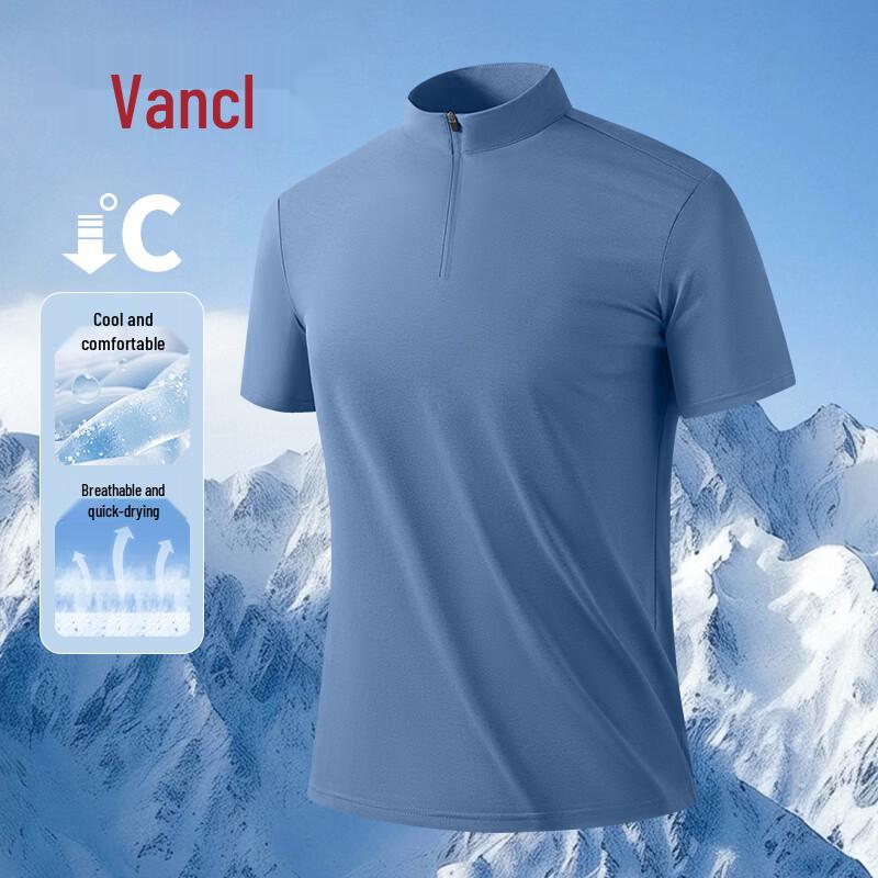 VANCL Men s Half-Zip Quick-Dry Summer T-Shirt M