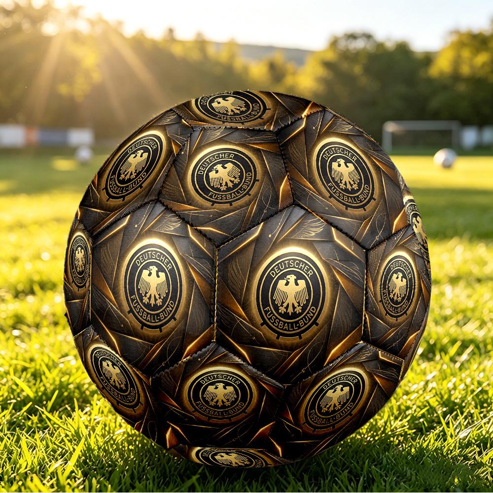 Deutschland Fußball Bedruckt Größe 5 Fußball Ball Verschleißfest Standard Erwachsenen Trainingsfußball Fan Geschenk für Indoor Outdoor Spiel Sport
