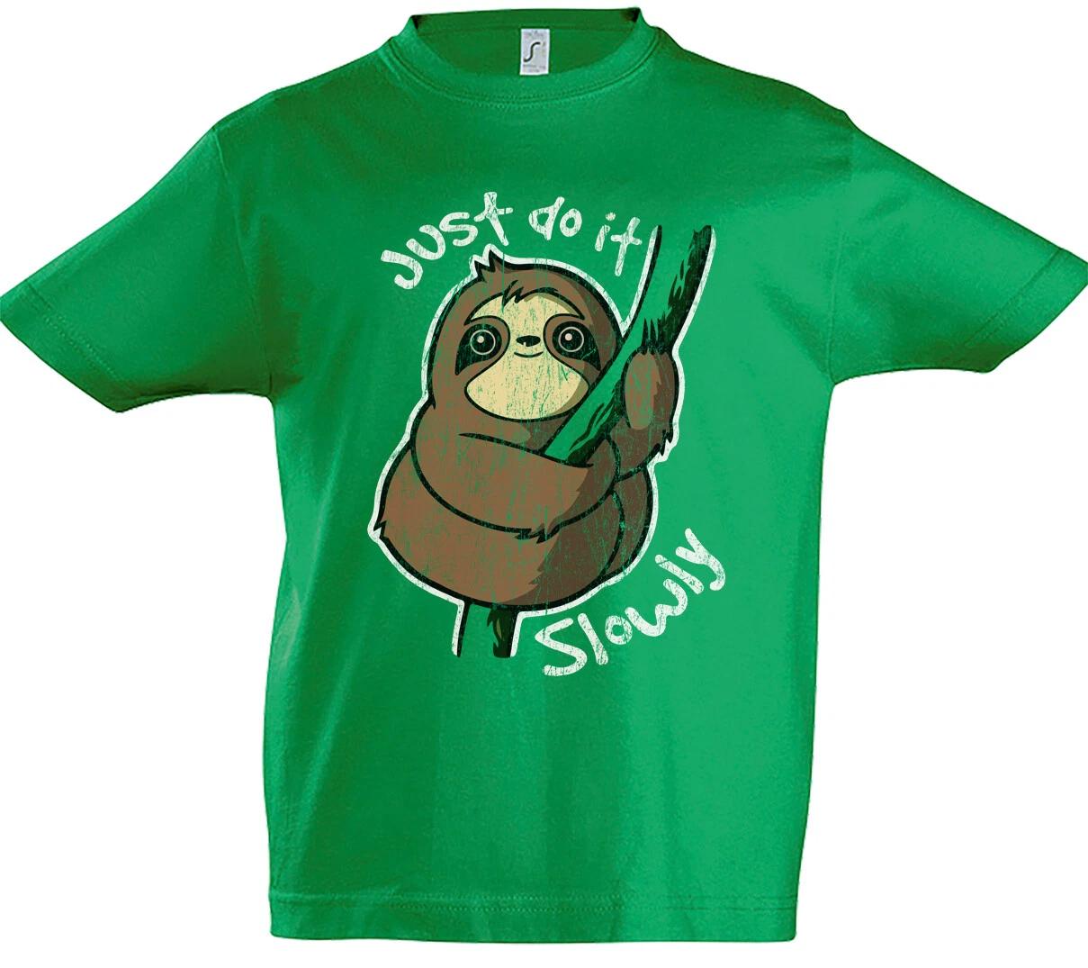 Just Do It Slowly Kids Boys kids boys T-Shirt Sloth Chiller Sleeping Fun Sloth Lazy 100