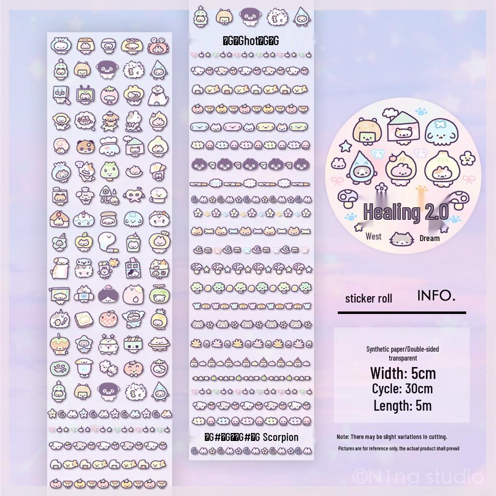 N1ng-chan March Full Roll Collection: Summer, Spring, Big Head, After School Sticker Rolls & Bullet Journal Washi Tape