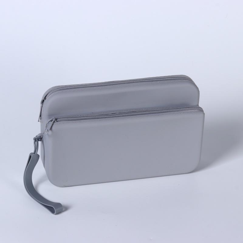 Silicone Zipper Portable Storage Bag Coin Purse Lipstick & Cosmetics Pouch Travel Bag Unisex Soft Handle