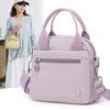 Lightweight Nylon Mini Crossbody Bag Top Handle Zipper Purse Casual Small Shoulder Handbag for Women Daily