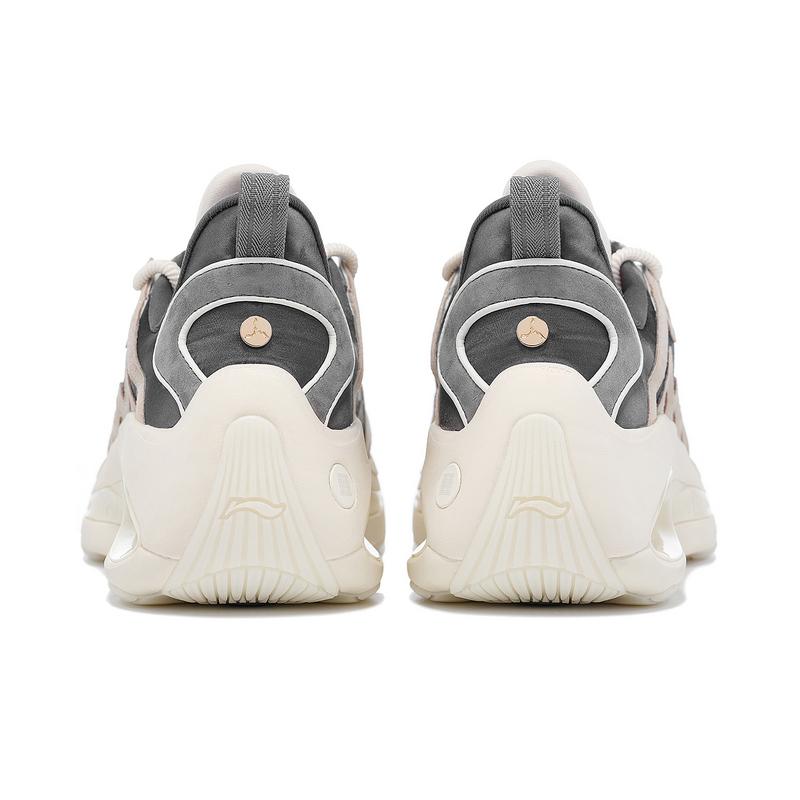 Li-Ning 1990 Heart Dance Retro Casual Non-Slip Wear-Resistant Low-Top Dad Shoes Women Sneaker Yellow Gray ALFT058-1