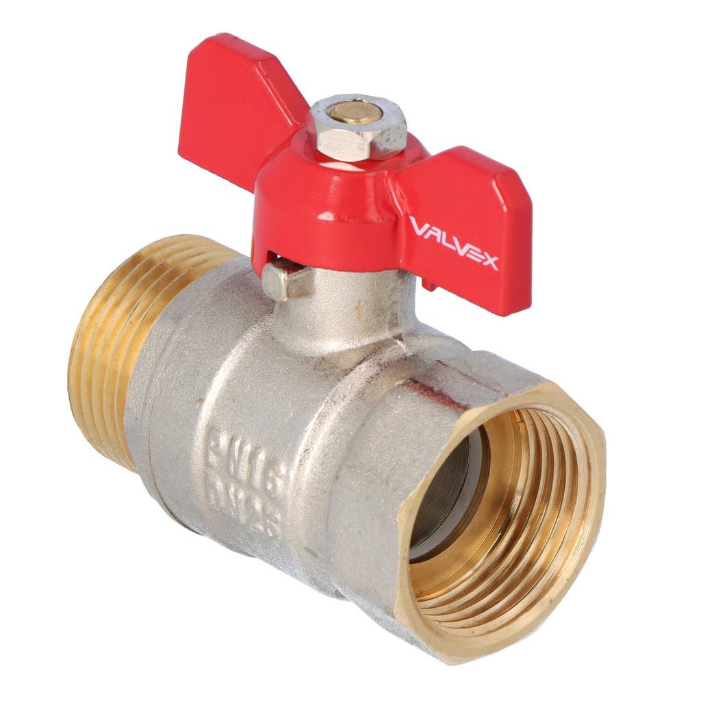 Nickel-plated ORO ball valve with aluminum butterfly gland (MAl) (version