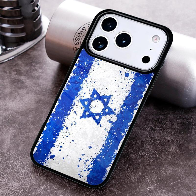 I=srael Flag Phone Case for iPhone 17 16 15 Pro Max Air 14 13 12 11 Plus Shockproof Cover