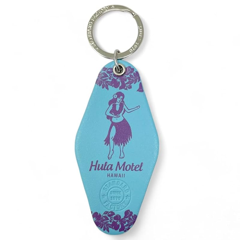 

[Standard Factory] motel Hotel key ring genuine leather key ring men s ladies mkr-015 (sky blue)