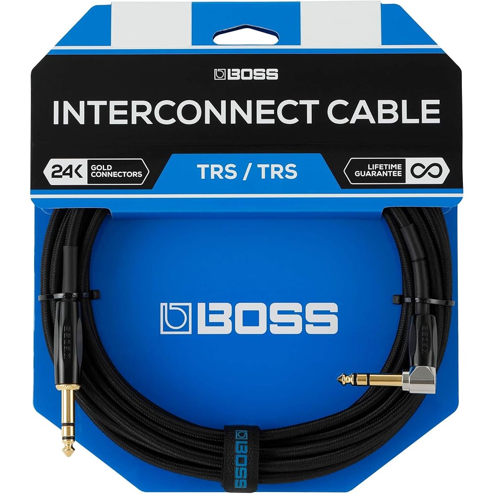 BOSS Boss TRS Cable BCC-20-TRA 6m Long L-Shape-Straight Plug Instrument Cable Shield Footswitch E...