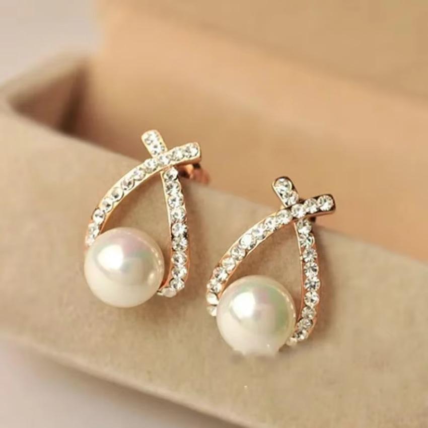 Boucles d'oreilles perles mode simple pour femmes bijoux mariage cadeau créatif nouvel été boucles d'oreilles perles concises style minimaliste cadeaux