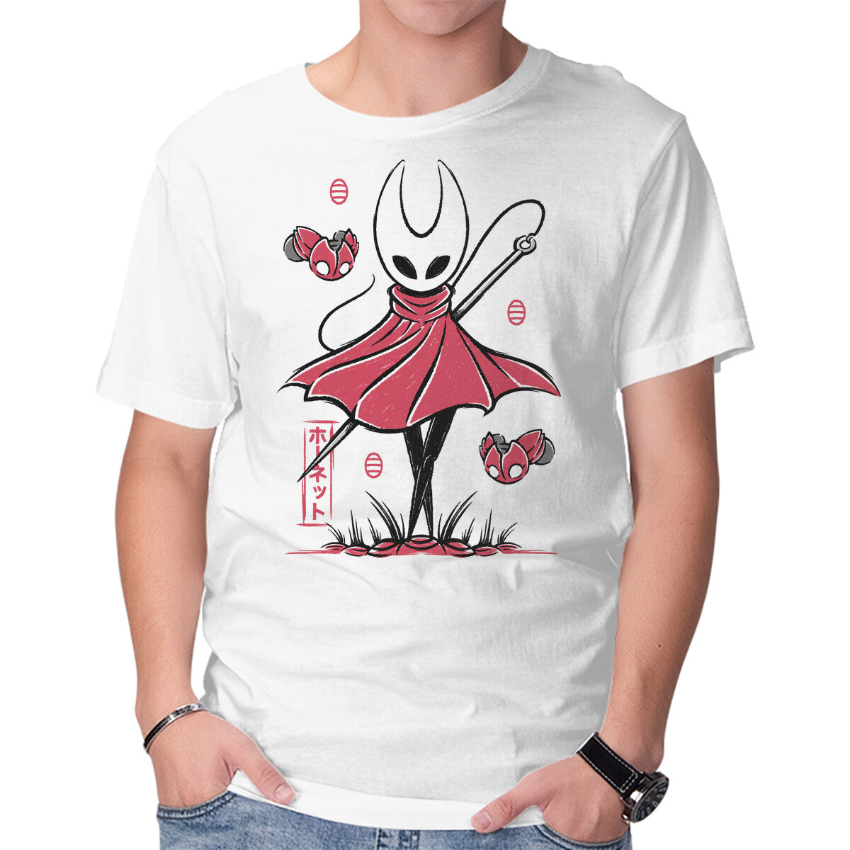 Unisex Crew Neck T-Shirt Hornet Japanese Art Graphic Short Sleeve Casual Tee XXXL