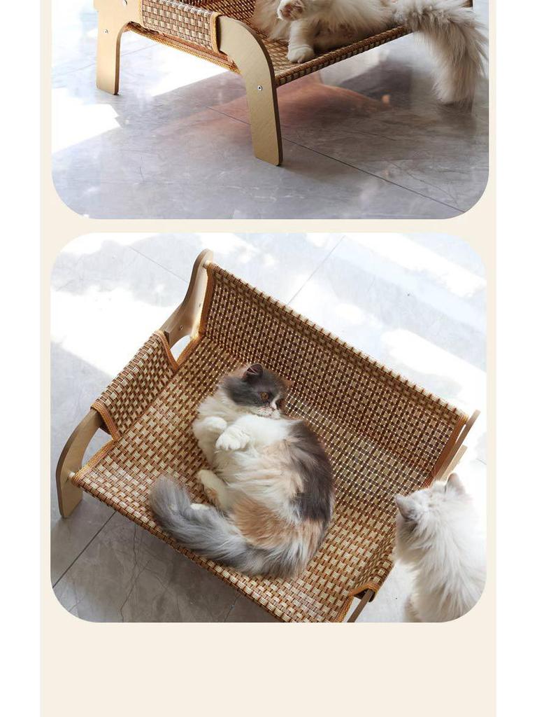Scratch-Resistant Rattan Cat & Dog Sofa Bed