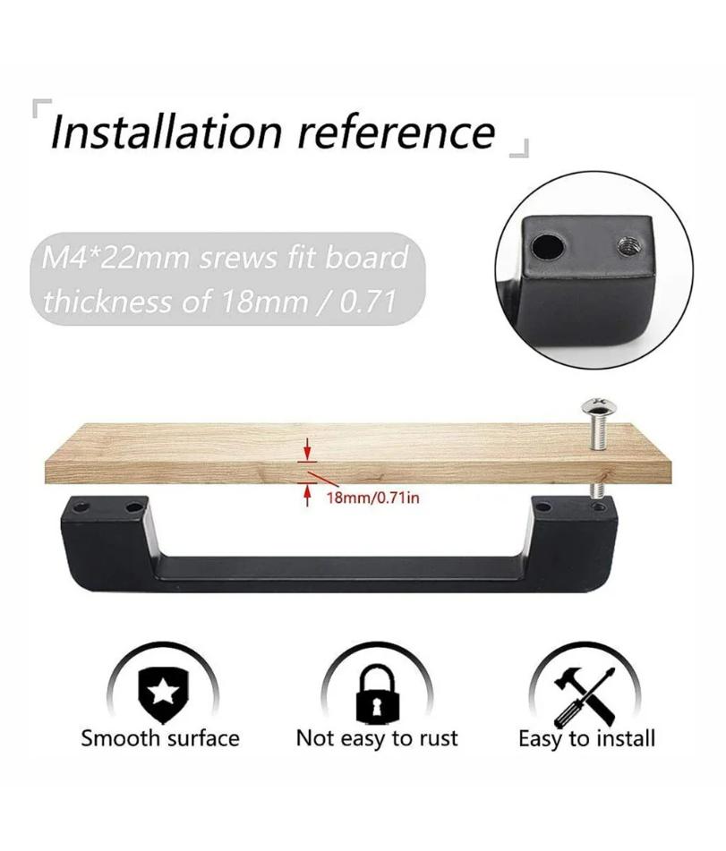 10 stücke Schwarz Griffe Schrank Zieht Küche Möbel Tür Knöpfe Kleiderschrank Schublade Zieht Knöpfe Küche Schrank Griff Hardware