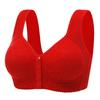 Plus Size Bra Women Front Closure Fixed Cup Thin Wireless Push Up Tank Top Bra Comfortable Supportive Full Coverage Everyday Underwear