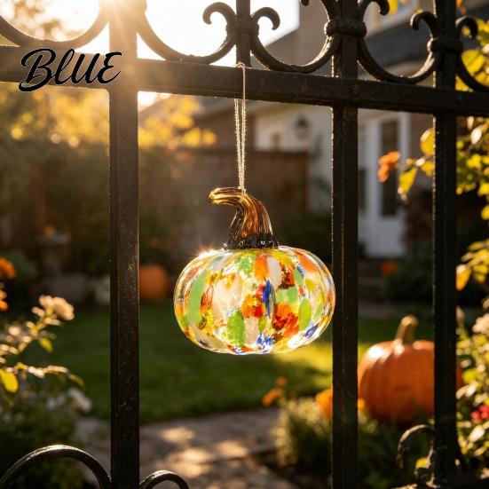 Warm Home Atmosphere Decor Hand Blown Glass Pumpkin Figurine Creative Adornment for Desktop Decoration Unique Fall Autumn Theme Jewelry Living Room