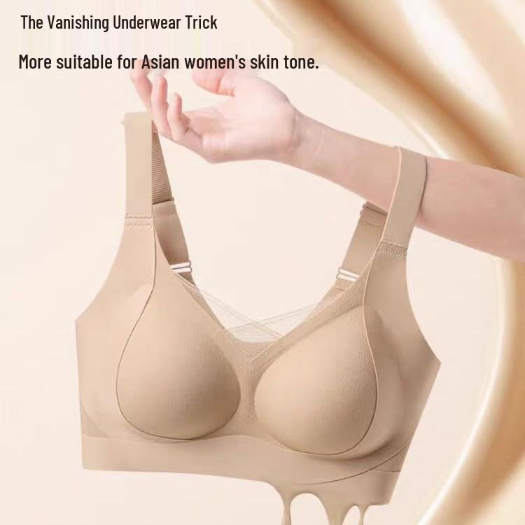 Seamless Lifting Bra for Large Busts - Wire-Free, Anti-Sagging, Armpit Fat Collection, Fixed Cup