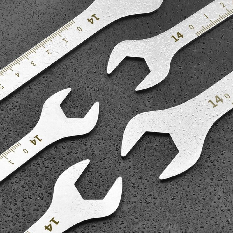 Thin Fastener Spanner with Markings Rust-Resistant for Home Repair, Maintenance Tasks, and Narrow Access Fastener Use