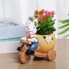 Easter Bunny Cartoon Planter,Flower Pot For Succulents, Multi-Purpose Craft Decoration For Shelf,Adorable Bunny Design