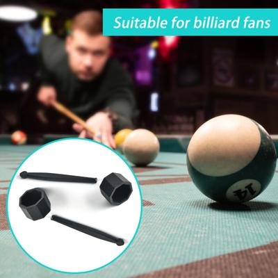 Octagonal Pool Cue Chalk Holder Portable Black Plastic Pocket Snooker Chalk Holder Billiard Accessories Enthusiasts Birthday Gift