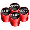 2026 4Pcs Car Wheel Tire Air Valve Caps Stem Cover with Color Brand Logo For Audi A3 A4 A5 A6 A7 A8 Q3 Q5 Q8 TT TTS Accessories