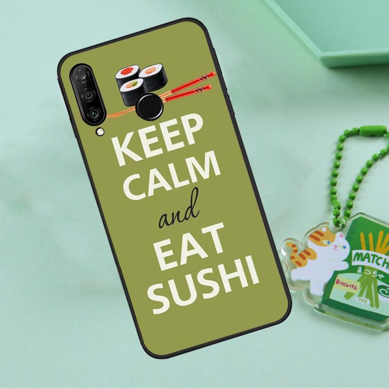 Sushi Maki Rice Kitchen Food Cute For Huawei Nova 12i 12s 7i 8i 11i 9 10 SE Y90 Y60 Y70 Y72 Y61 Y91 P30 P40 Lite P60 Pro Case