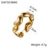 CARLIDANA Hot Sale Trendy 18K Gold Plated Bow Heart Twist Geometric Finger Rings Stainless Steel Not Fade Waterproof Women
