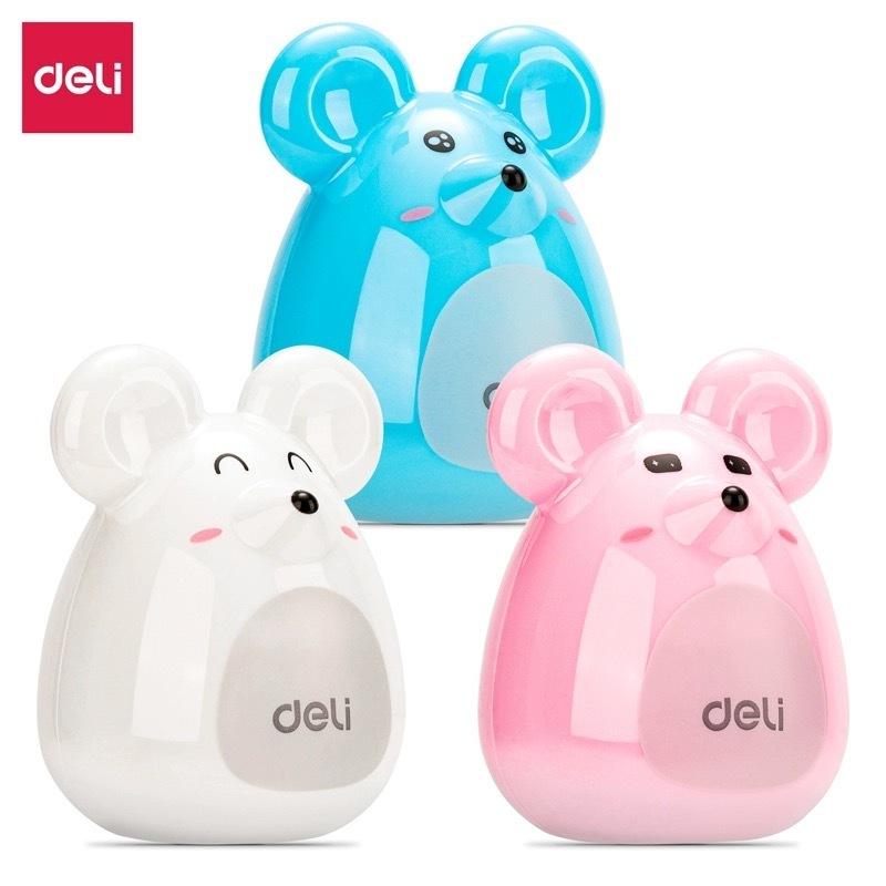 Deli 0569 Cartoon Mini Student Mouse Pencil Sharpener