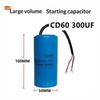 Cd60 Capacitor Cd60 Run Capacitor With Wire 250V Ac 200Uf 50/60Hz For Motor Air Compressor 150Uf-400Uf Cd60 Run Capacitor
