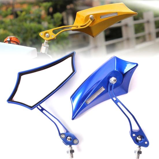 2 pçs universal motocicleta espelho liga de alumínio barra final espelhos retrovisores laterais