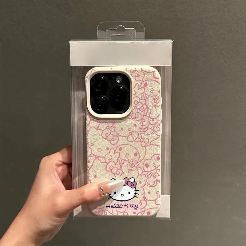 Pink Line Hello Kitty Casing For Samsung Galaxy A57 5G A55 A54 A07 A06 A15 A54 A53 A37 A32 A23 A34 A35 A36 A73 A22 5G Soft Case