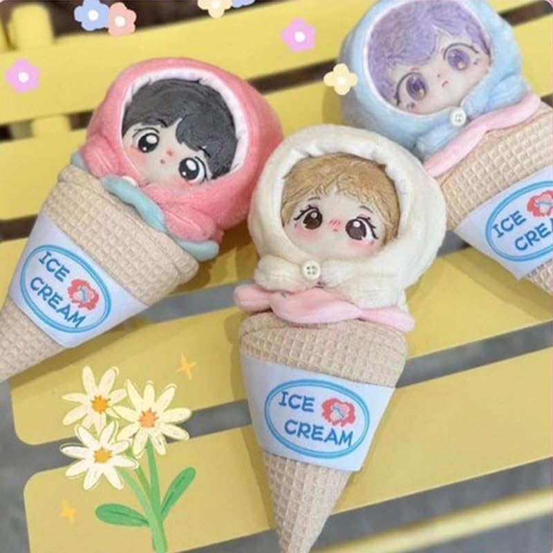 G triger Ice cream shaped stuffed toy kigurumi 10cm stuffed clothes cotton doll clothes sew life kigurumi pink triger for push sewing [cone] g.triger