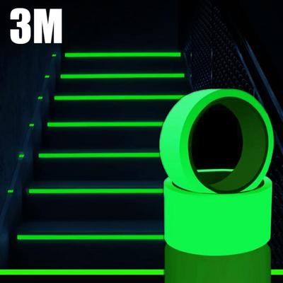 3M 2 Stücke Leuchtband Fluoreszierendes Nacht Selbstklebendes Glow In Dark Aufkleber Sicherheit Home Dekoration Treppen Warnbänder
