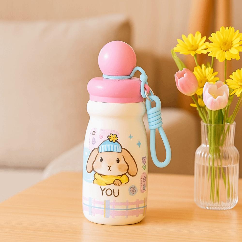 Cartoon Insulated Cup Animal Pattern Insulated Water Bottle Stainless Steel Water Cup  Daily Carry