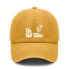 [Vintage Baseball Cap] The Golf Father Print Polyester Soft Adjustable Curved Brim Casual Outdoor Sports Golf Hat For Dad Gift
