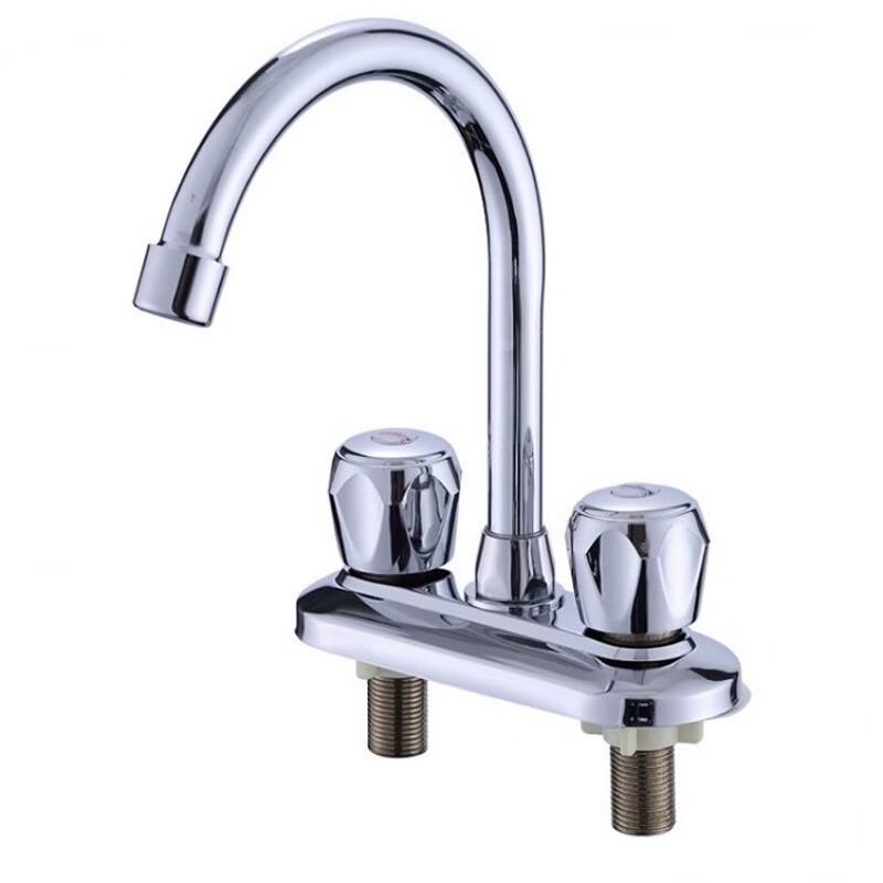 TLXT Dual-Handle Hot & Cold Kitchen Faucet