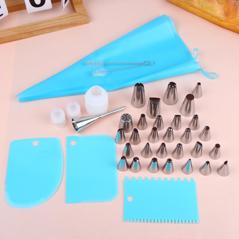 34/36/37Pcs Cake Decorating Tools Icing Cream Piping Nozzle Tips Confectionery Pastry Cake Bags Stainless Steel Nozzles Tip