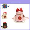 Adorable Korean Style Children's Bowknot Bucket Bag With Pearl Chain Shoulder Strap