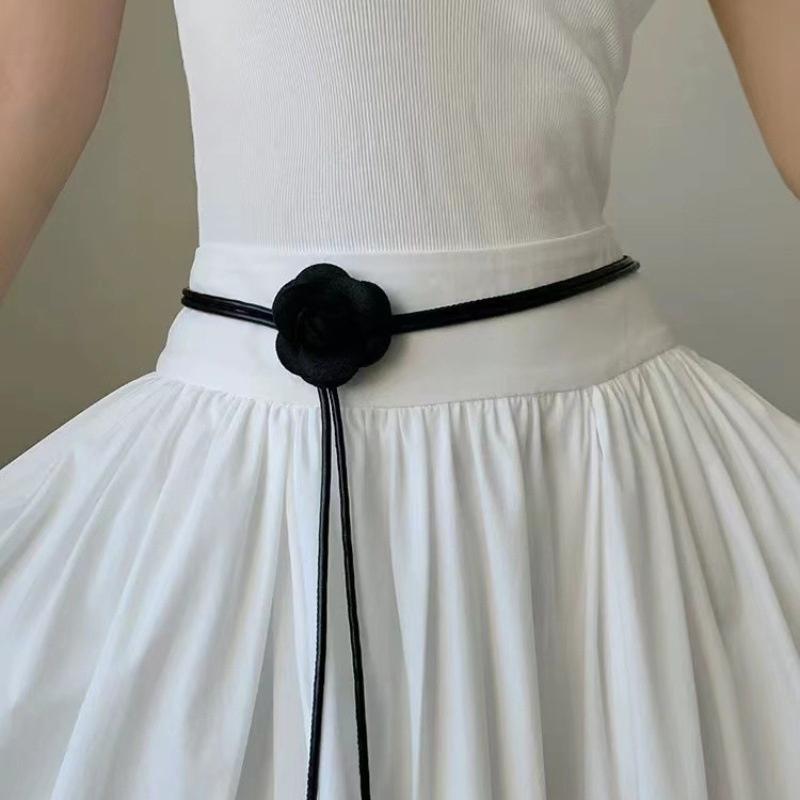Bohemian Floral Waist Rope For Women White Belt With Small Charming Style Charming Style High-End Dress Waisto
