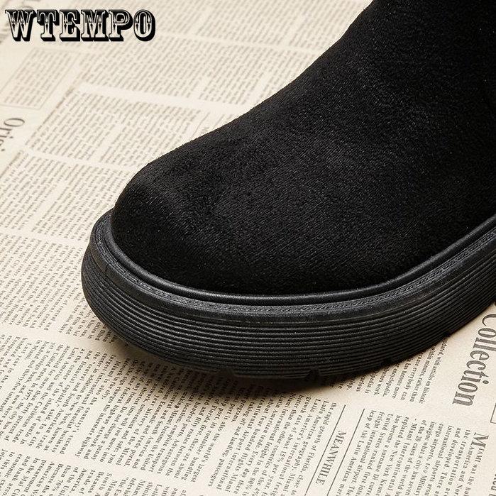 Große Schneestiefel für Damen, kurze Winterstiefel für Damen, dicke warme Baumwollstiefel