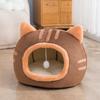 Autumn/Winter Cat-Shaped Semi-Enclosed Warm Pet Bed & Mat