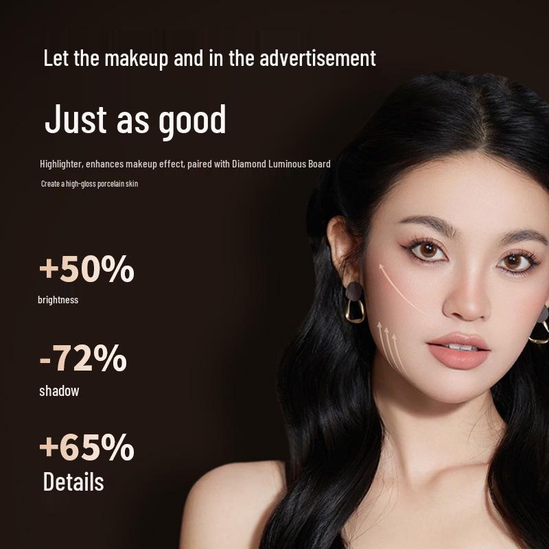 LED Fill Light for Female Live Broadcasters: Enhances Facial Brightness, Reduces Nasolabial Shadows, and Highlights Jawline.