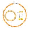 Elegant Imitation Pearl Necklace and Earrings Set , Light Fashion Jewelry 4 - Piece Set for Women