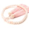 Women's Buddhist Prayer Beads, Kyoto Style, Pink Coral-Look, with Artificial Silk Tassel and Acrylic, Suitable for All Sects, Ideal for Informal