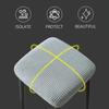 1pc Classic Stretch Square Vanity Stool Cover Non-Slip Dining Chair Seat Protector Blend Machine Washable For Wedding Party Bar Hotel
