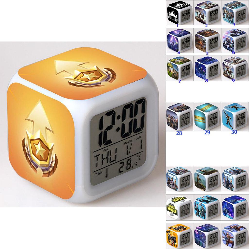 Colorful Multi-function Digital Alarm Clock With Led Display And Thermometer