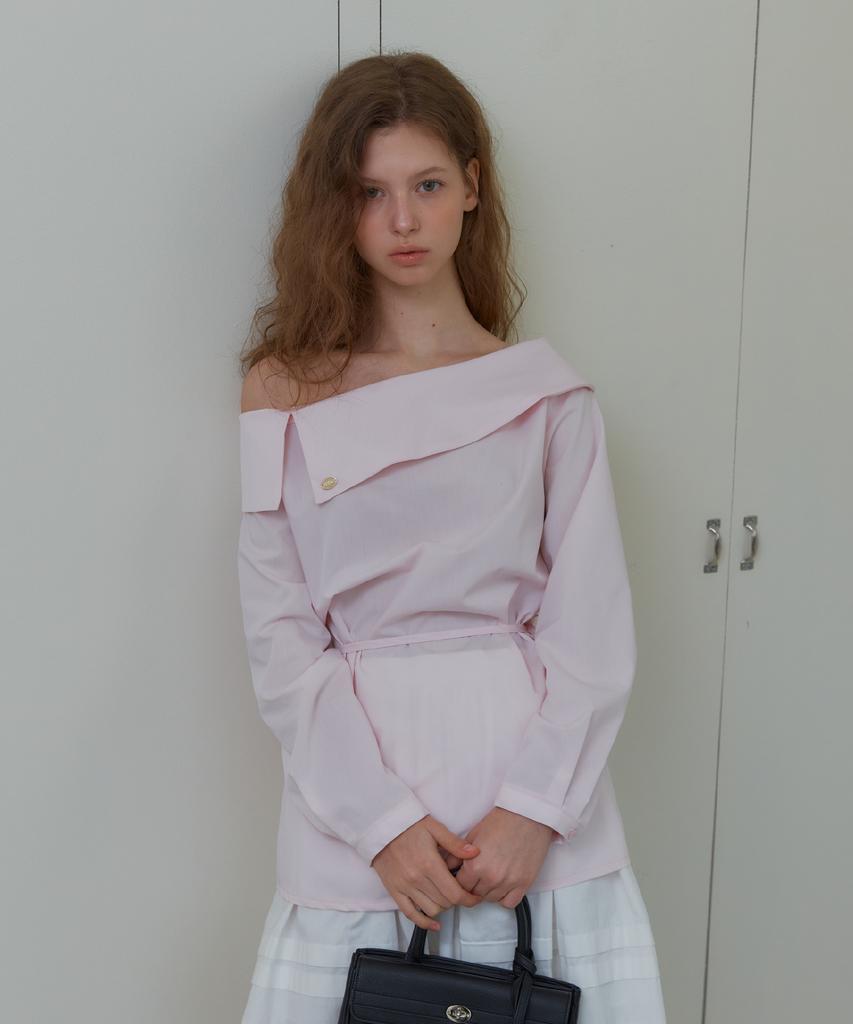 ANOETIC Anc Off-Shoulder Blouse_Pink