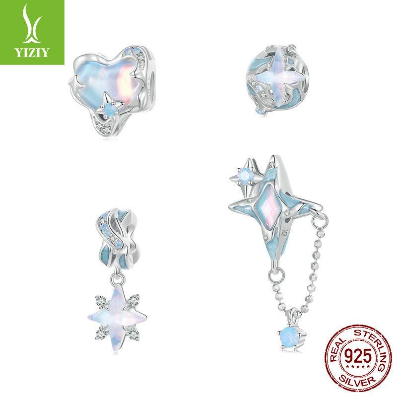 Shining Star Galaxy Series Diy Bracelet Beads, Dream Star S925 Silver Beads Loose Beads