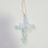 Adjustable Lace Crosses Necklace With Fabric Roses Handmade Vintage Designs for Women's Stylish Layer Accessories